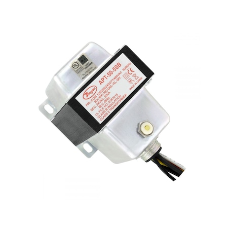 Dwyer Instruments AC Power Transformer, 96 VA, 24V AC, 120/208/240/277/480V AC APT-100-5SB